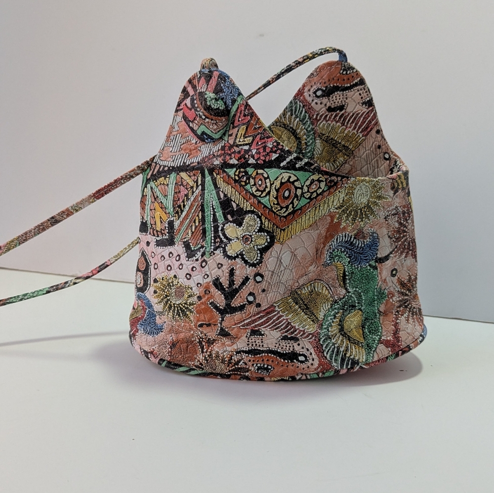 BAGS BY PINKY VINTAGE LEATHER RETRO LEATHER HANDBAG